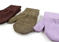 Mikk-line chalk violet mix glitter strikvanter uld/nylon (3-pak)